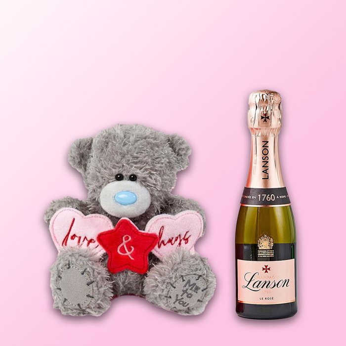 Love and Hugs Tatty Teddy & Lanson Rose 20cl Gift Set