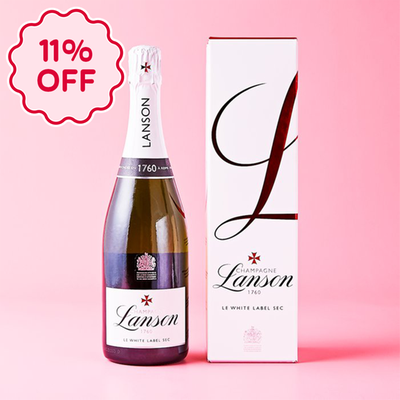 Lanson Le White Label Sec Champagne 75cl Gift Box