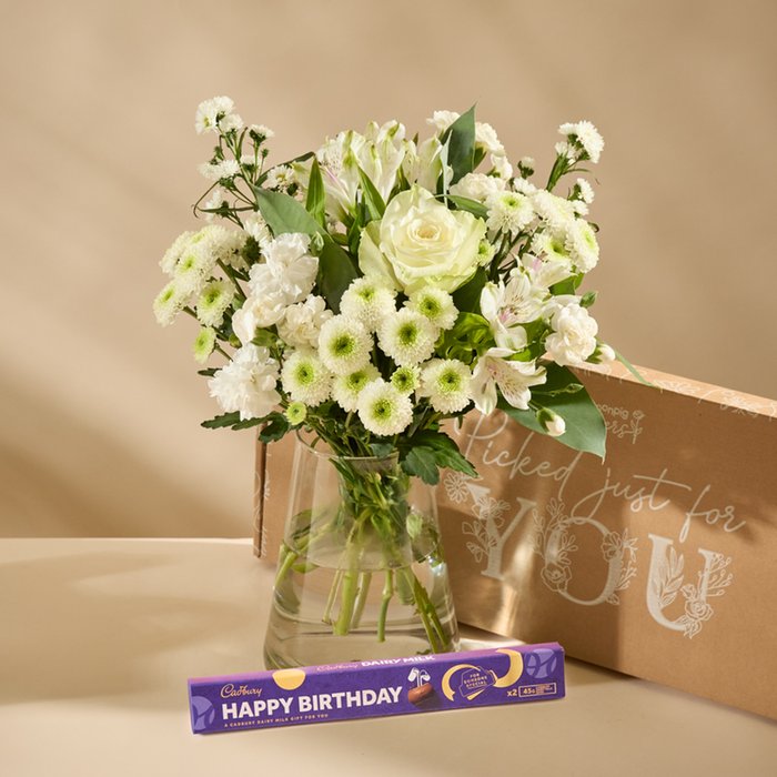 Letterbox Serenity & Cadbury Happy Birthday Dairy Milk 90g Bar