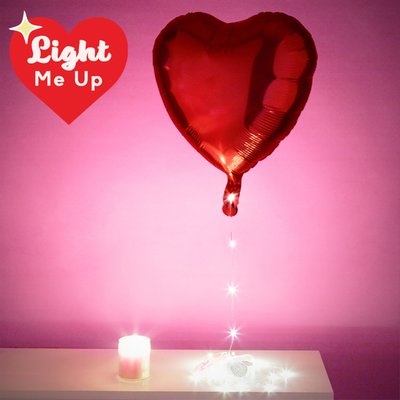 You Light Me Up Red Heart Balloon
