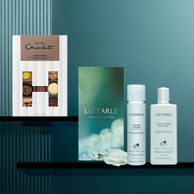 Liz Earle Cleanse & Tone Gift Set & Hotel Chocolat H Box