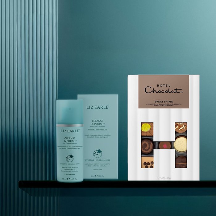 Liz Earle Cleanse & Polish Gift Set & Hotel Chocolat H Box
