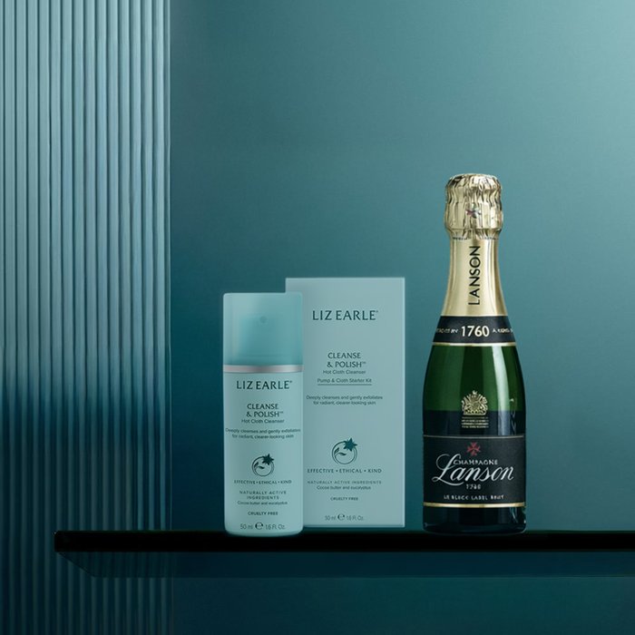 Liz Earle Cleanse & Polish Gift Set & Lanson 20cl