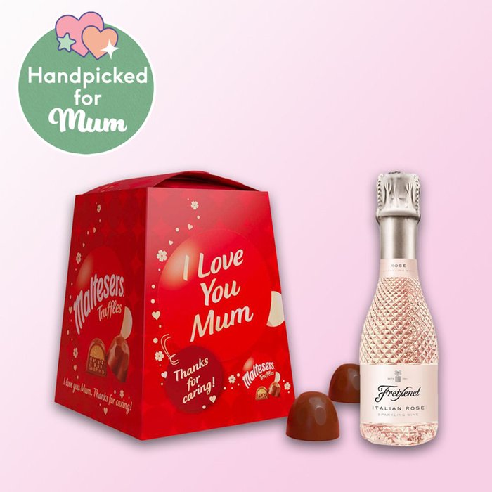 Maltesers I Love You Mum 200g & Freixenet Sparkling Rose 20cl Gift Set