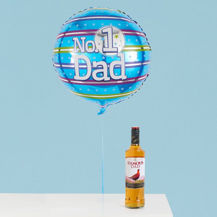 Fathers Day Famous Grouse Whisky Balloon Gift Set