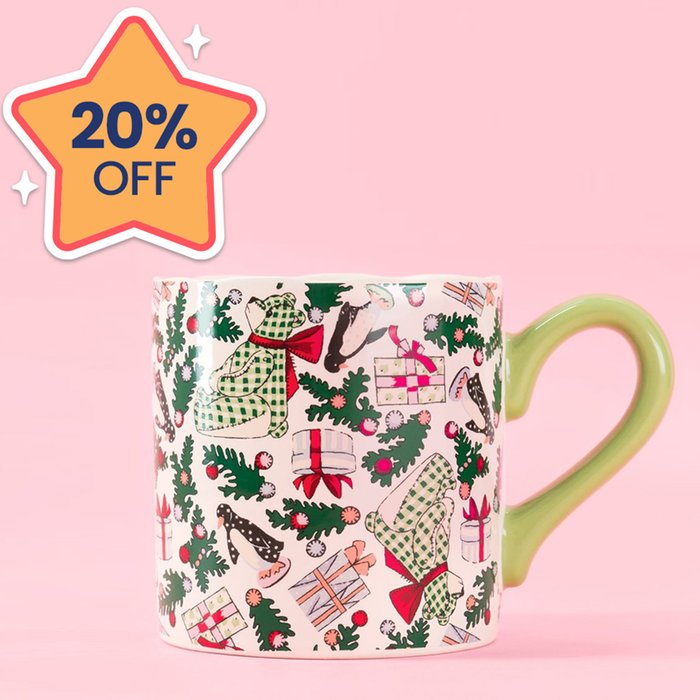 Cath Kidston Christmas Ditsy Shortie Mug