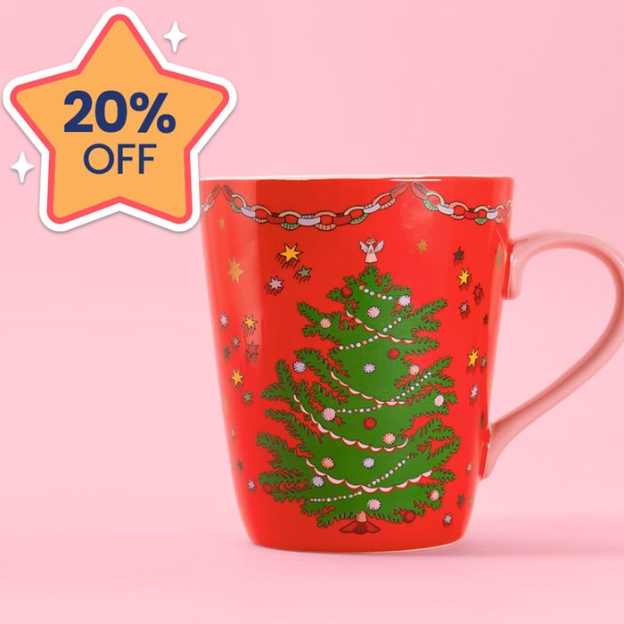 Cath Kidston Red Christmas Tree Stanley Mug