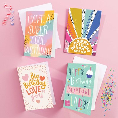 Female Birthday Cards - 8 Card Multipack