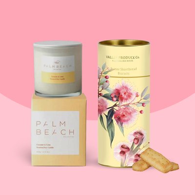 Gumnut Blossom Shortbread Tube & Coconut & Lime Candle