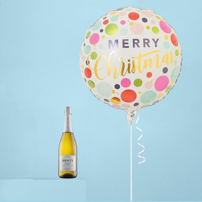 Merry Christmas Balloon & Prosecco Gift Set