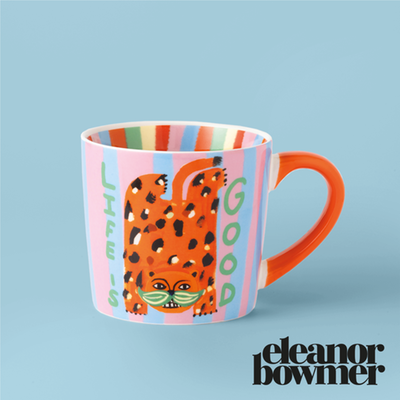 Eleanor Bowmer Life is Good Leopard Mug & Gift Box