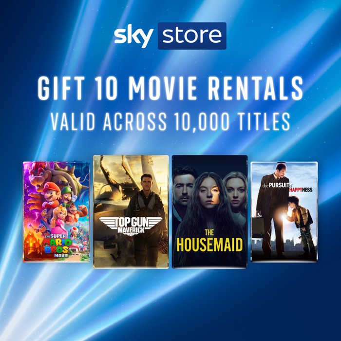Ten Movie Rentals from Sky Store