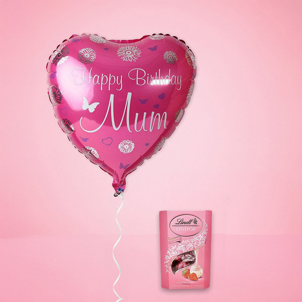 Lindor Happy Birthday Mum Balloon And Lindt Gift Set