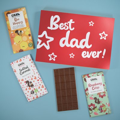 Gnaw Best Dad Ever Letterbox Chocolates 300g (Contains 3 bars)