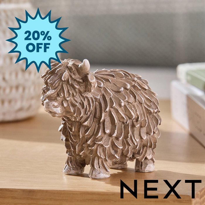 NEXT Mini Hamish The Highland Cow Ornament