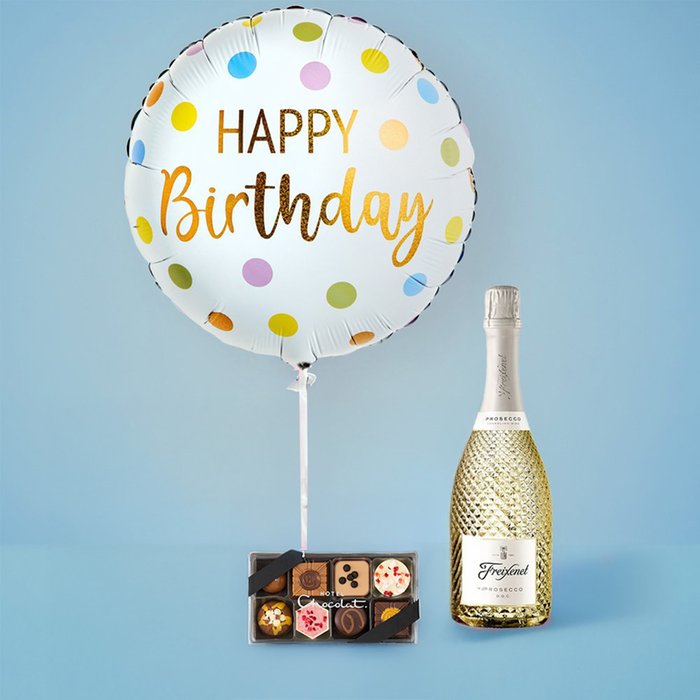 Happy Birthday Pastel Dots Balloon Gift Set 