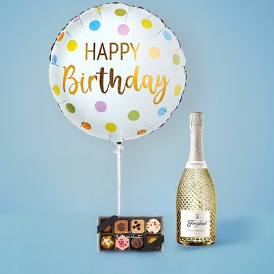 Happy Birthday Pastel Dots Balloon Gift Set 