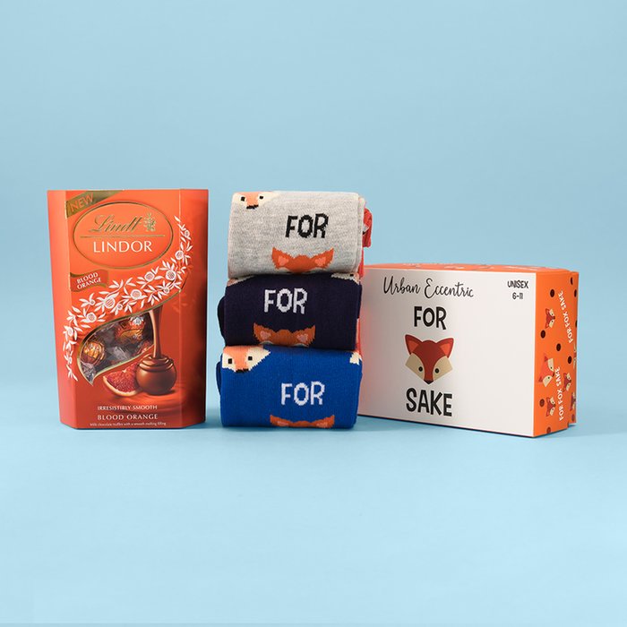 Lindt Blood Orange Truffles & Fox Socks