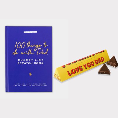 Love You Dad Toblerone & 100 Things To Do Book Gift Set