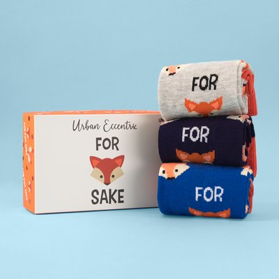 Fox Sake Adults 3pk Socks