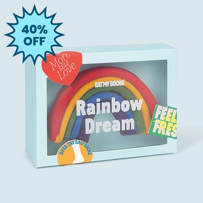 Rainbow Self Love Adult Novelty Socks