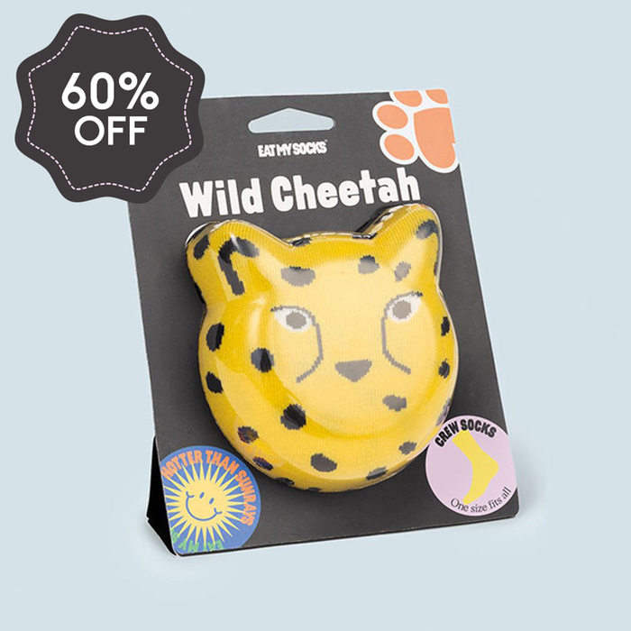 Wild About You Cheetah Adult Novelty Socks