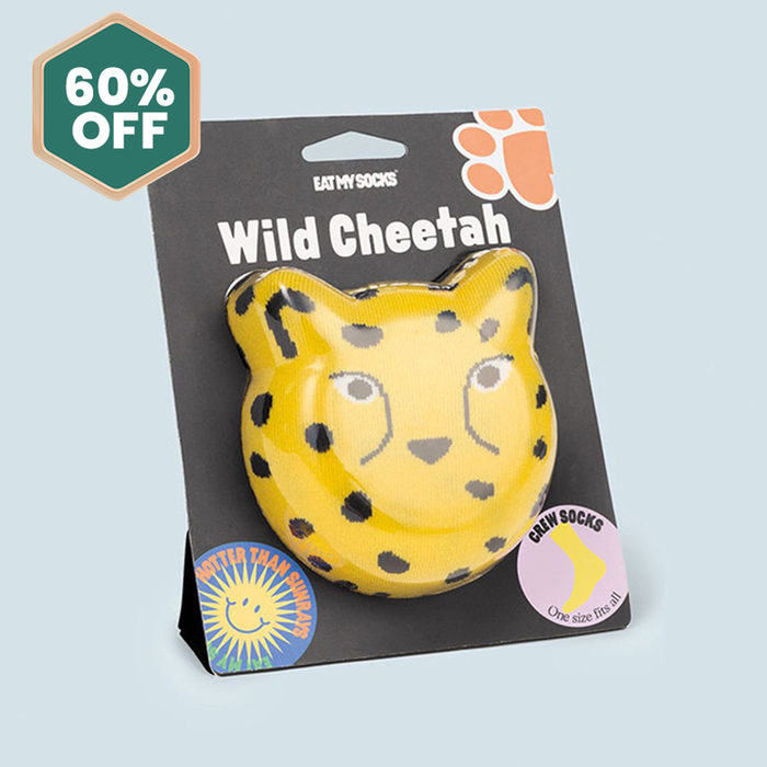 Wild About You Cheetah Adult Novelty Socks