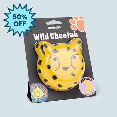 Wild About You Cheetah Adult Novelty Socks