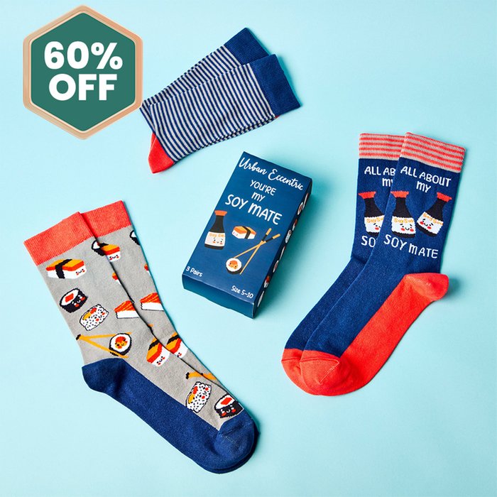 Unisex You're My Soy Mate Socks Gift Set