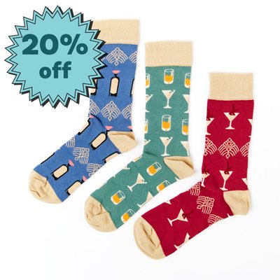 Celebrate Adults 3pk Socks Gift