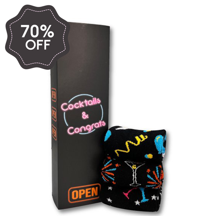 Cocktails & Congrats Adults 3pk Socks