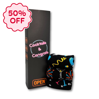 Cocktails & Congrats Adults 3pk Socks