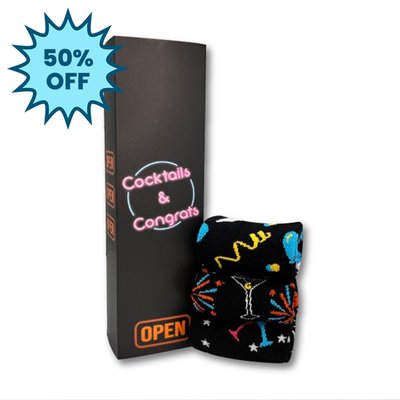 Cocktails & Congrats Adults 3pk Socks