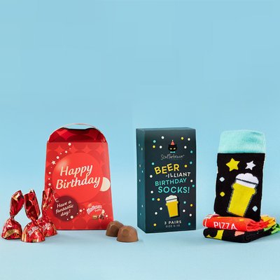 Beer-Illiant Socks and Chocs Gift Set