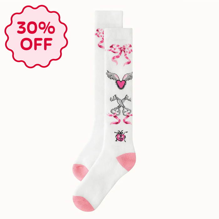 Cath Kidston Pretty Heart Print Socks
