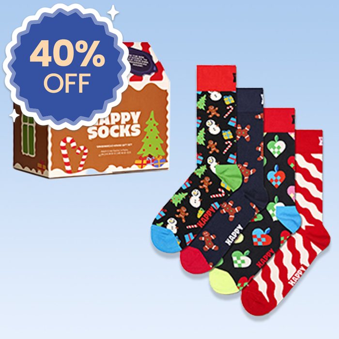 Happy Socks 4pk Gingerbread House Gift Set (3-7)