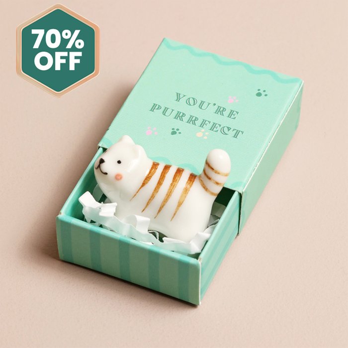 Tiny Matchbox Cat 'You're Purrfect' Token