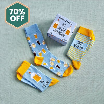 Sod The Cake Adults Birthday 3pk Socks