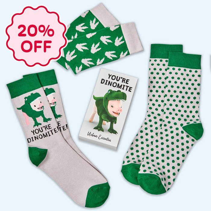 You're Dino - Mite Dino Pig Adults 3pk Socks