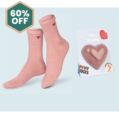 Love You Red Heart Adult Novelty Socks