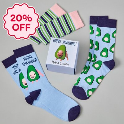 You're Smashing Avo Pig Adults 3pk Socks