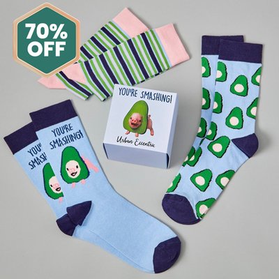 You're Smashing Avo Pig Adults 3pk Socks