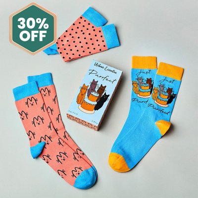 Unisex Just Purrfect Socks Gift Set