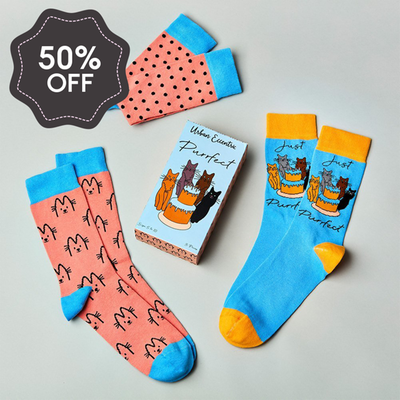 Unisex Just Purrfect Socks Gift Set