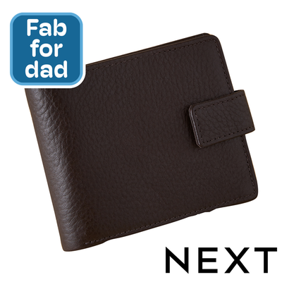 NEXT Brown Signature Leather Extra Capacity Wallet