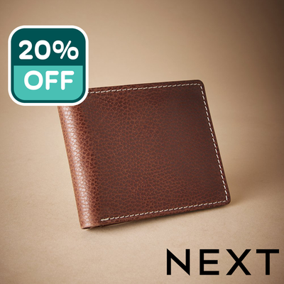 NEXT Tan Brown Signature Contrast Stitch Leather Wallet