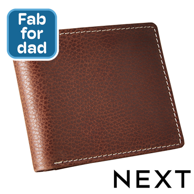 NEXT Tan Brown Signature Contrast Stitch Leather Wallet