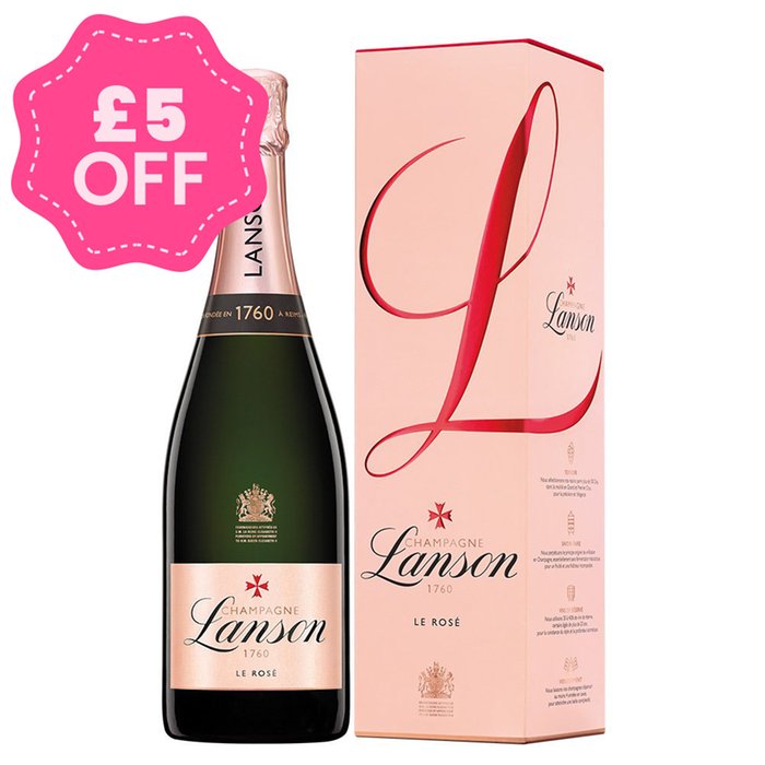 Lanson Le Rose Label Champagne 75cl Gift Box