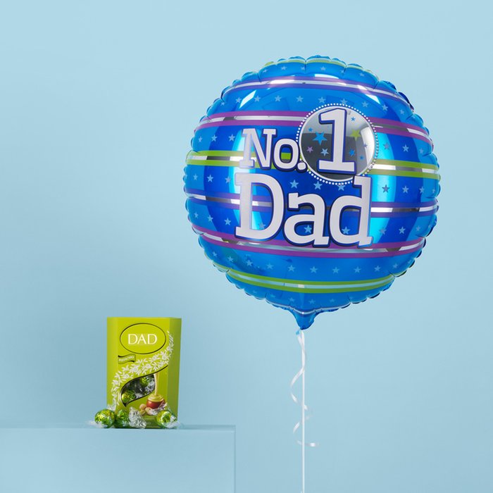 No.1 Dad Balloon and Lindt Chocolate Gift Set