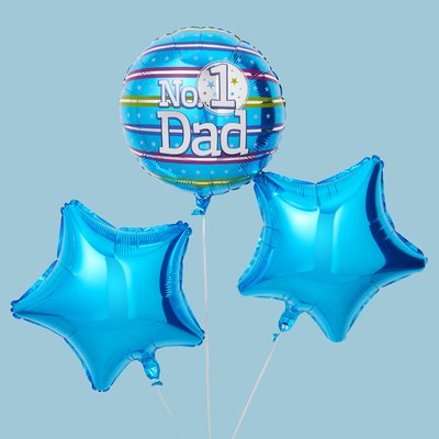 No.1 Dad Balloon Trio